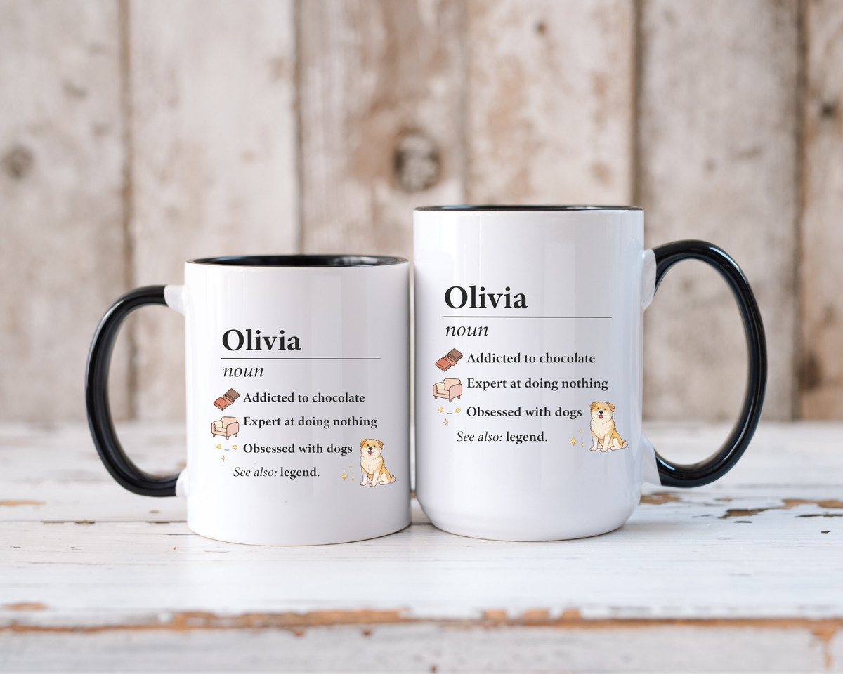 Personalized Definition Mug, Custom Name Coffee Mug for Women, Dog Lover Gift, Personalized Best Friend Mug, Unique Birthday Cup