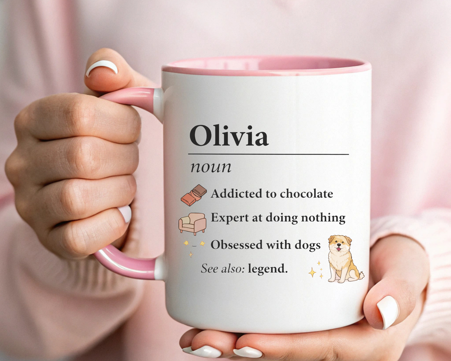 Personalized Definition Mug, Custom Name Coffee Mug for Women, Dog Lover Gift, Personalized Best Friend Mug, Unique Birthday Cup