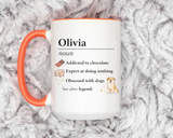 Personalized Definition Mug, Custom Name Coffee Mug for Women, Dog Lover Gift, Personalized Best Friend Mug, Unique Birthday Cup