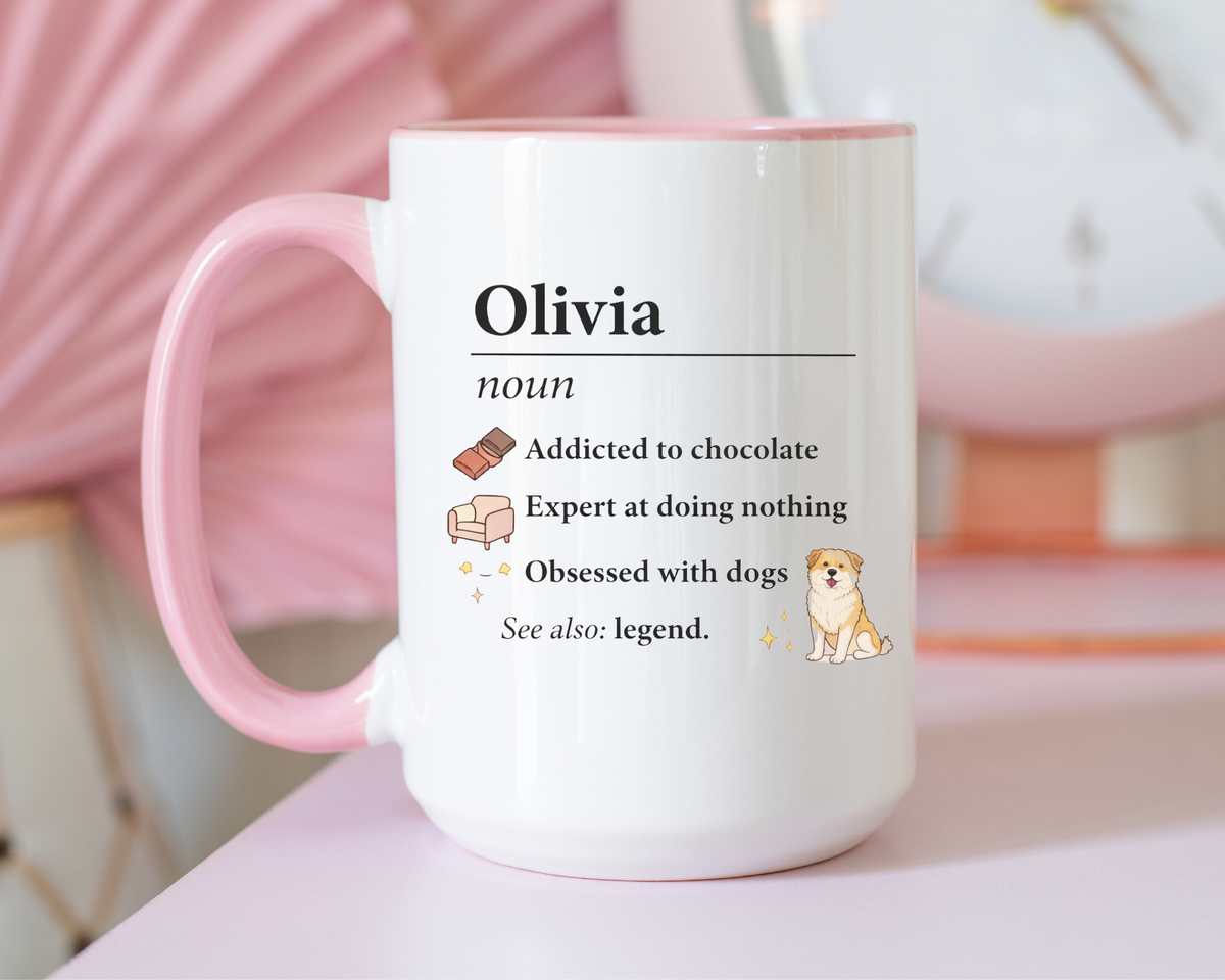 Personalized Definition Mug, Custom Name Coffee Mug for Women, Dog Lover Gift, Personalized Best Friend Mug, Unique Birthday Cup