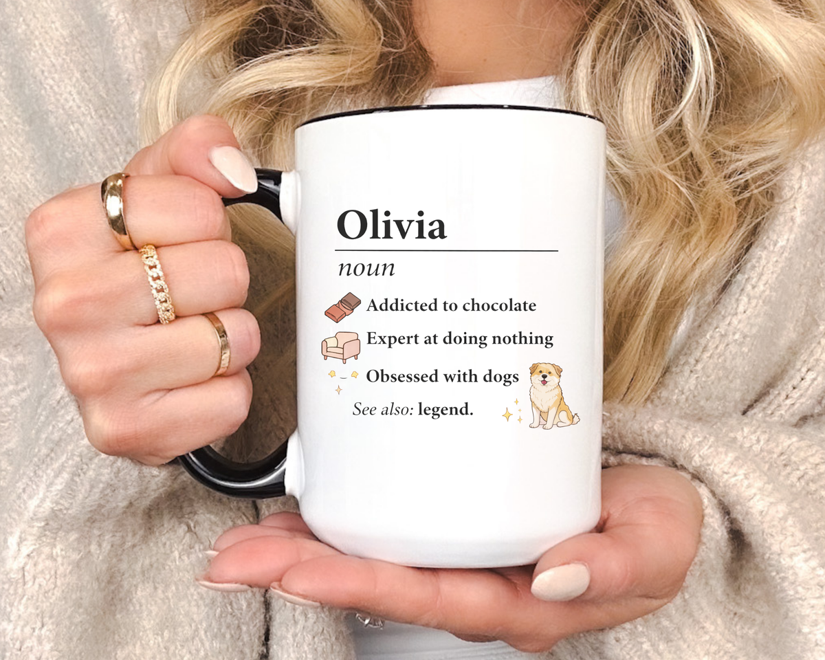 Personalized Definition Mug, Custom Name Coffee Mug for Women, Dog Lover Gift, Personalized Best Friend Mug, Unique Birthday Cup