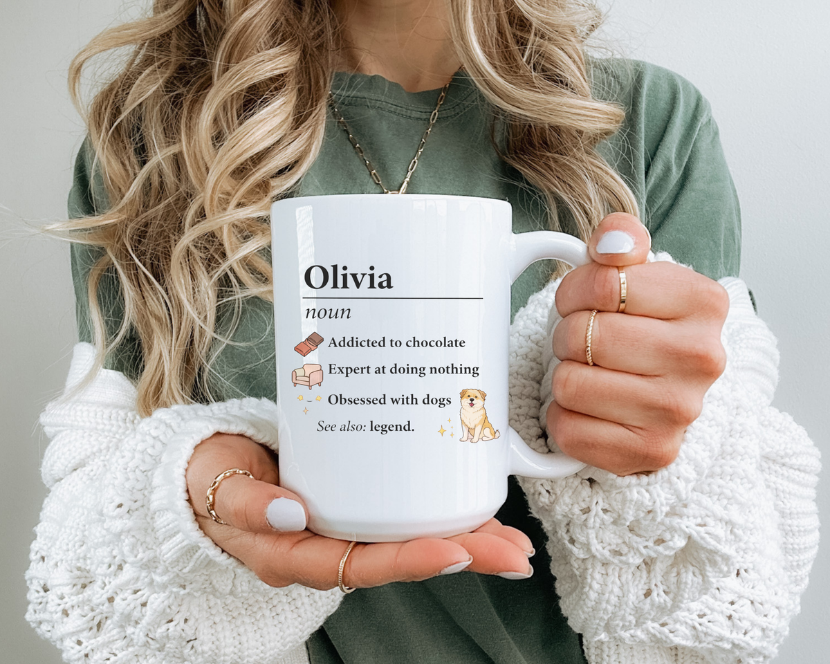 Personalized Definition Mug, Custom Name Coffee Mug for Women, Dog Lover Gift, Personalized Best Friend Mug, Unique Birthday Cup