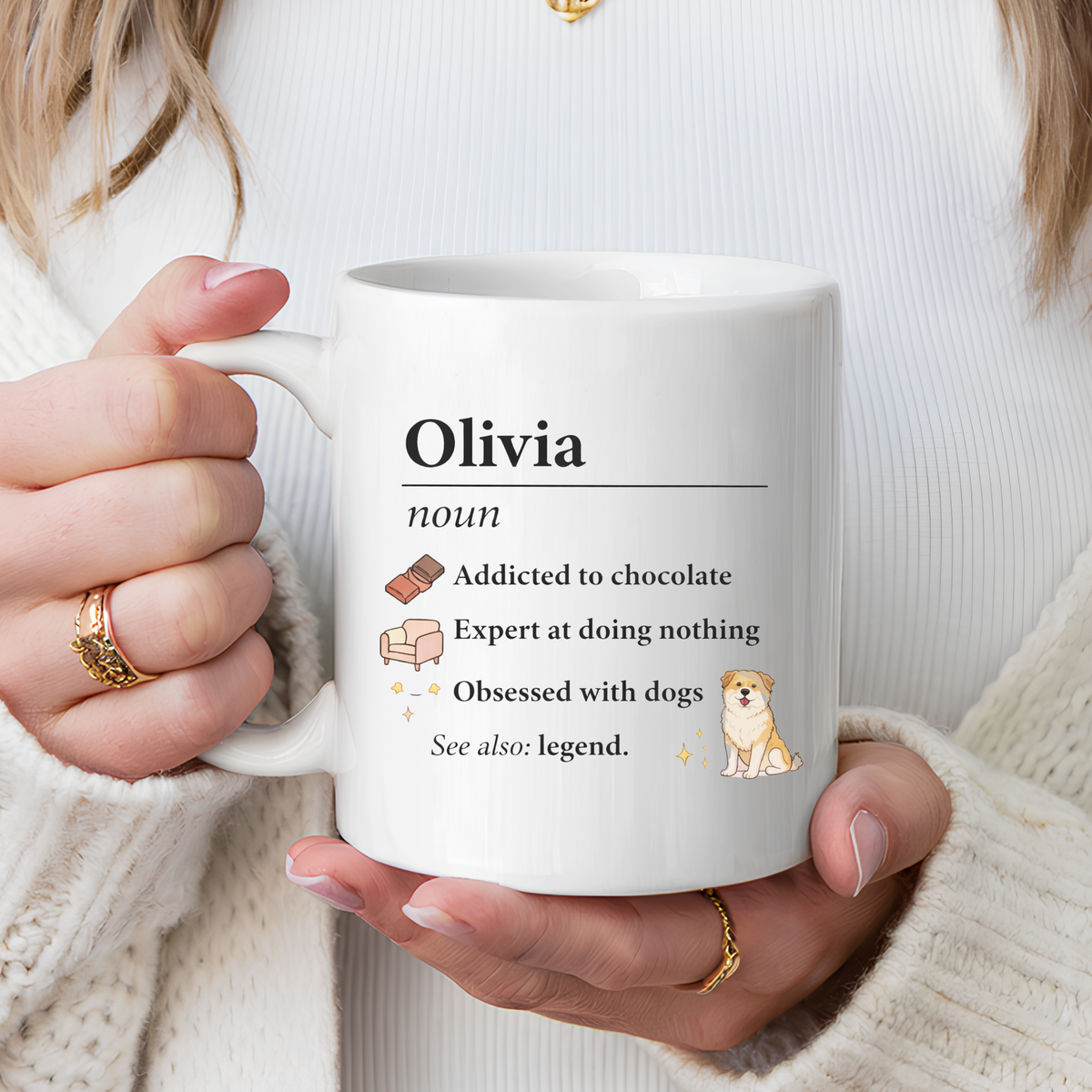 Personalized Definition Mug, Custom Name Coffee Mug for Women, Dog Lover Gift, Personalized Best Friend Mug, Unique Birthday Cup