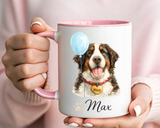 Personalized Dog Portrait Mug, Custom Pet Name Coffee Mug, Dog Lover Gift for Pet Parents, Memorial or Birthday Dog Mug