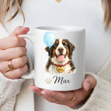 Personalized Dog Portrait Mug, Custom Pet Name Coffee Mug, Dog Lover Gift for Pet Parents, Memorial or Birthday Dog Mug