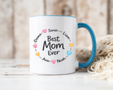 Personalized Best Mom Ever Mug, Custom Kids Names Coffee Mug, Mother's Day Gift for Mom, Grandma Gift, Family Keepsake Cup