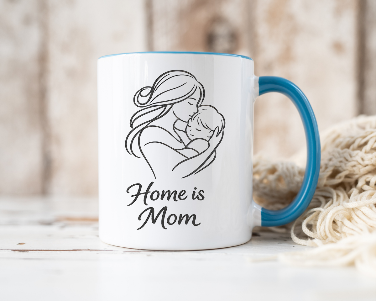 Home Is Mom Coffee Mug, Mother Daughter Gift Mug, Meaningful Mom Mug, Mother's Day Gift, Sentimental Gift for Mom, Mom Keepsake Cup
