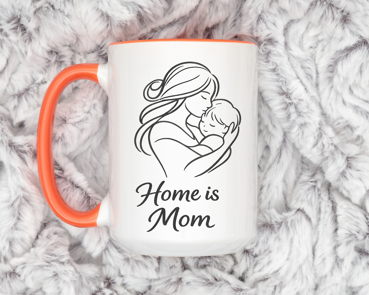 Home Is Mom Coffee Mug, Mother Daughter Gift Mug, Meaningful Mom Mug, Mother's Day Gift, Sentimental Gift for Mom, Mom Keepsake Cup