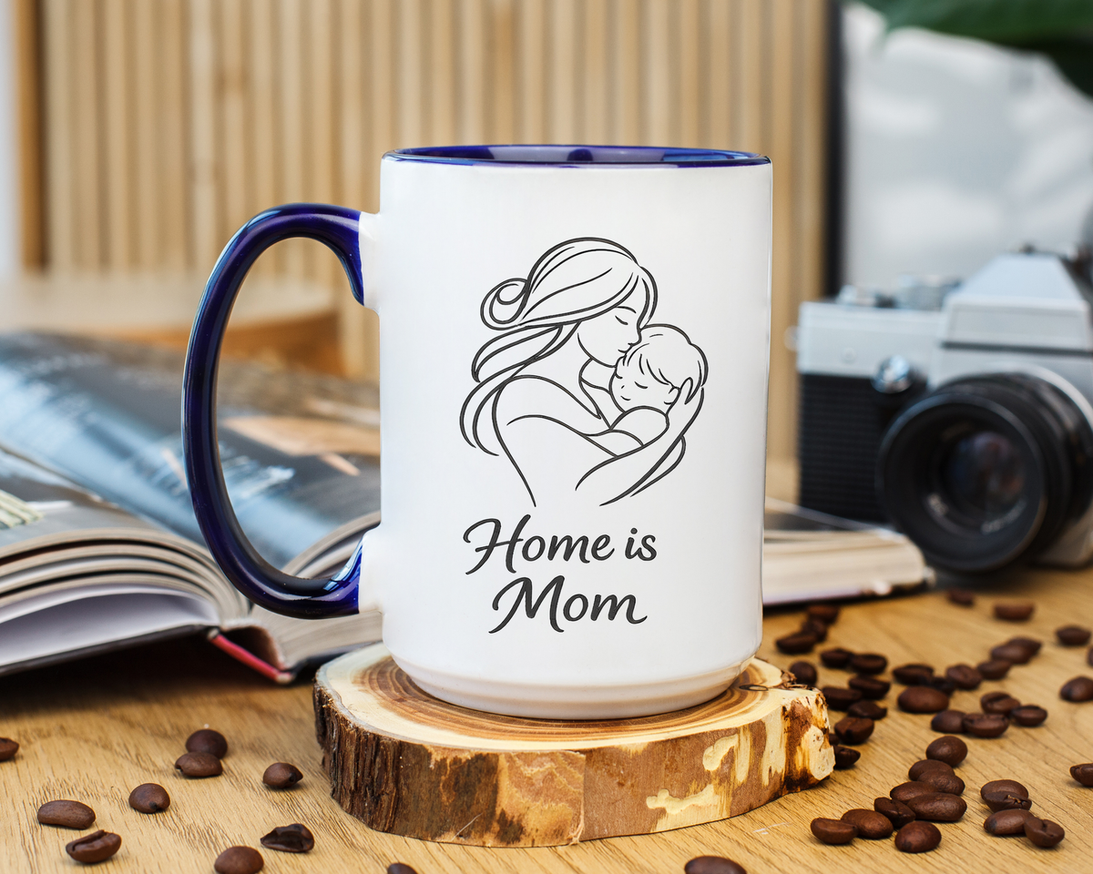 Home Is Mom Coffee Mug, Mother Daughter Gift Mug, Meaningful Mom Mug, Mother's Day Gift, Sentimental Gift for Mom, Mom Keepsake Cup