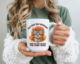 Funny Angry Cat Coffee Mug, Cube Rage Office Mug, Cat Lover Humor Gift, Workplace Stress Mug, Coworker Gift for Cat Owners