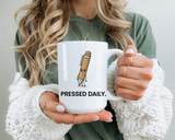 Funny Pressed Daily Coffee Mug, Stressed Pen Office Mug, Coworker Humor Gift, Teacher Appreciation Mug, Work From Home Cup