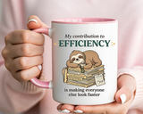 Funny Sloth Office Mug, Productivity Humor Coffee Mug, Lazy Coworker Gift, Work From Home Mug, Sarcastic Employee Coffee Cup