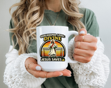 Christian Soccer Goalkeeper Mug, Jesus Saves Coffee Mug, Faith Based Sports Gift, Soccer Player Christian Mug, Goalie Gift for Believers