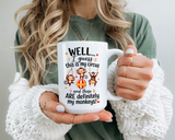 Funny Mom Life Coffee Mug, This Is My Circus These Are My Monkeys Mug, Motherhood Humor Gift, Mom Coffee Cup for Busy Moms