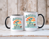 Christian Beach Lover Coffee Mug, Salt Water and God's Grace Mug, Coastal Faith Gift, Religious Ocean Lover Cup, Christian Gift
