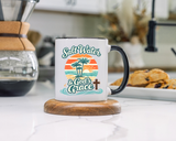 Christian Beach Lover Coffee Mug, Salt Water and God's Grace Mug, Coastal Faith Gift, Religious Ocean Lover Cup, Christian Gift