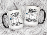 Personalized Best Dad Ever Mug, Custom Father's Day Coffee Mug with Kids Names, Funny Jackpot Dad Gift, Unique Family Keepsake Cup