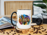 Built by Dad Fixed with Love Mug, Handyman Dad Coffee Mug, Father's Day Gift for Carpenter Mechanic DIY Dad, Workshop Mug