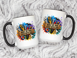 Built by Dad Fixed with Love Mug, Handyman Dad Coffee Mug, Father's Day Gift for Carpenter Mechanic DIY Dad, Workshop Mug