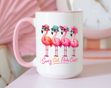 Funny Flamingo Coffee Mug, Sun's Out Flocks Out Mug, Pink Flamingo Summer Cup, Beach Lover Gift, Tropical Vacation Coffee Mug