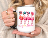 Funny Flamingo Coffee Mug, Sun's Out Flocks Out Mug, Pink Flamingo Summer Cup, Beach Lover Gift, Tropical Vacation Coffee Mug