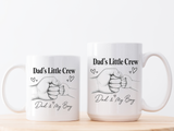 Personalized Dad and Son Coffee Mug, Dad's Little Crew Mug, Father Son Bond Gift, Father's Day Mug from Son, Custom Dad Gift