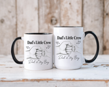 Personalized Dad and Son Coffee Mug, Dad's Little Crew Mug, Father Son Bond Gift, Father's Day Mug from Son, Custom Dad Gift