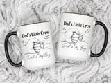 Personalized Dad and Son Coffee Mug, Dad's Little Crew Mug, Father Son Bond Gift, Father's Day Mug from Son, Custom Dad Gift