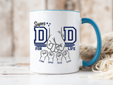 Personalized Super Dad Coffee Mug, Custom Dad Mug with Kids Names, Father's Day Gift for Dad, Dad for Life Coffee Cup, Gift from Children