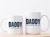 Personalized Daddy Coffee Mug with Kids Names, Custom Dad Mug Gift from Children, Father's Day Coffee Cup, Birthday Gift for Daddy