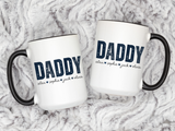 Personalized Daddy Coffee Mug with Kids Names, Custom Dad Mug Gift from Children, Father's Day Coffee Cup, Birthday Gift for Daddy