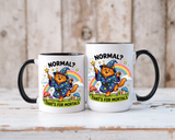 Funny Wizard Cat Mug, Normal That's For Mortals Coffee Mug, Magical Cat Lover Gift, Fantasy Wizard Kitty Mug for Book Lovers