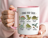 Dinosaur Encouragement Mug, Dino Pep Talk Coffee Mug, Motivational Dinosaur Gift for Kids, Teacher Classroom Positive Mindset Mug