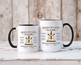 Personalized Man of God Mug, Christian Pastor Appreciation Gift, Custom Faith Coffee Mug for Pastor, Church Leader Thank You Gift