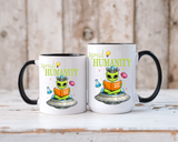 Funny Alien Mug, Being Human Is Weird Coffee Mug, Nerdy Sci-Fi Humor Cup, Alien Lover Gift