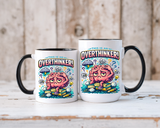 Overthinker Mug, Funny Anxiety Coffee Mug, This Is An Overthinker Brain Humor Cup, Mental Health Gift