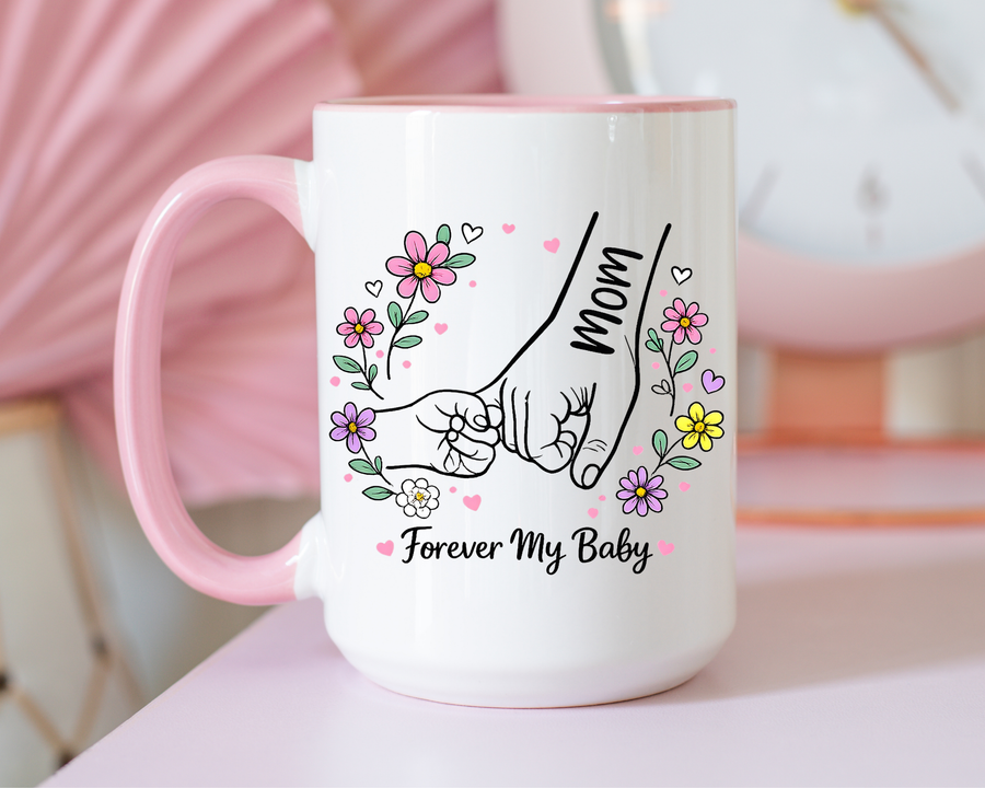 Forever My Baby Mug, Mother Daughter Gift, Son Gift From Mom, Pinky Promise Coffee Mug, Family Love Cup, Sentimental Gift