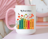 Book Lover Mug, Reading Coffee Mug, Cozy Reader Gift, Bibliophile Cup, Floral Books Mug, Bookworm Gift, Library Lover Present