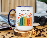 Book Lover Mug, Reading Coffee Mug, Cozy Reader Gift, Bibliophile Cup, Floral Books Mug, Bookworm Gift, Library Lover Present