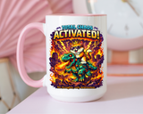 Funny Cat Mug, Chaos Cat Coffee Mug, Cat Lover Gift, Dinosaur Cat Mug, Sarcastic Cat Cup, Gamer Cat Gift, Cat Mom Present