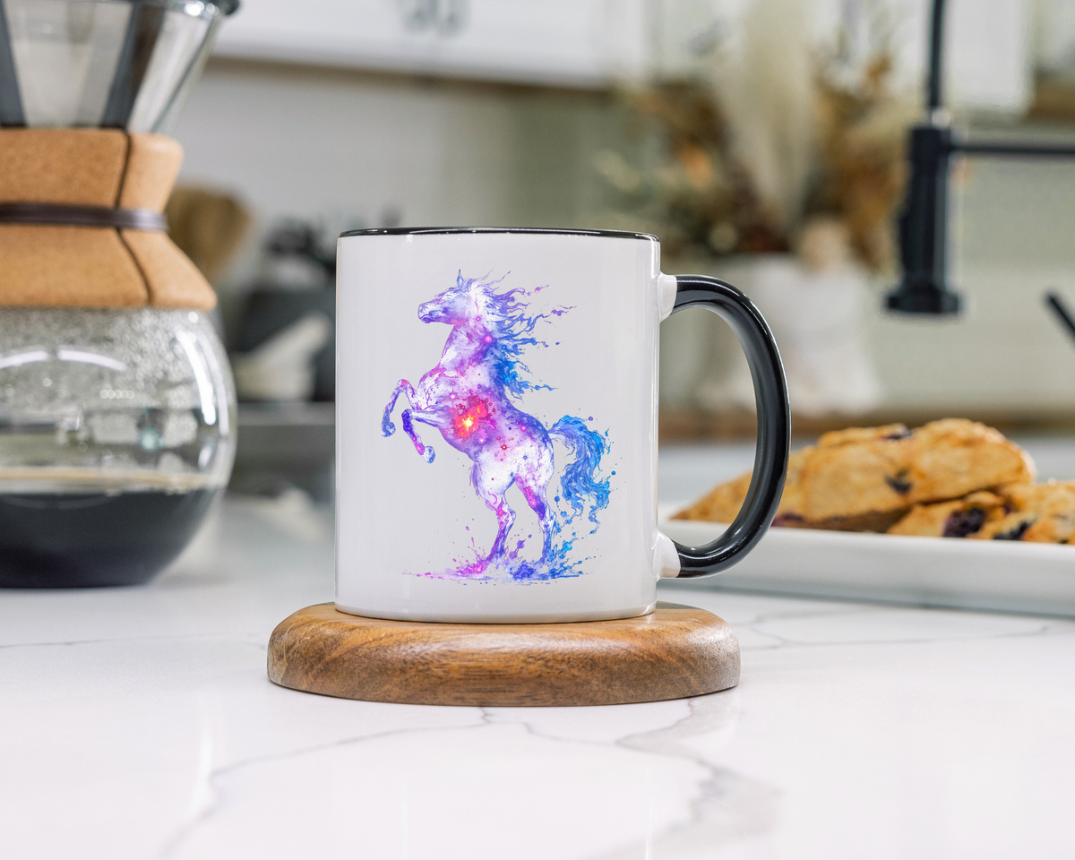 Galaxy Horse Mug, Cosmic Horse Coffee Mug, Horse Lover Gift, Celestial Horse Cup, Equestrian Mug, Fantasy Horse Art, Horse Mom Gift
