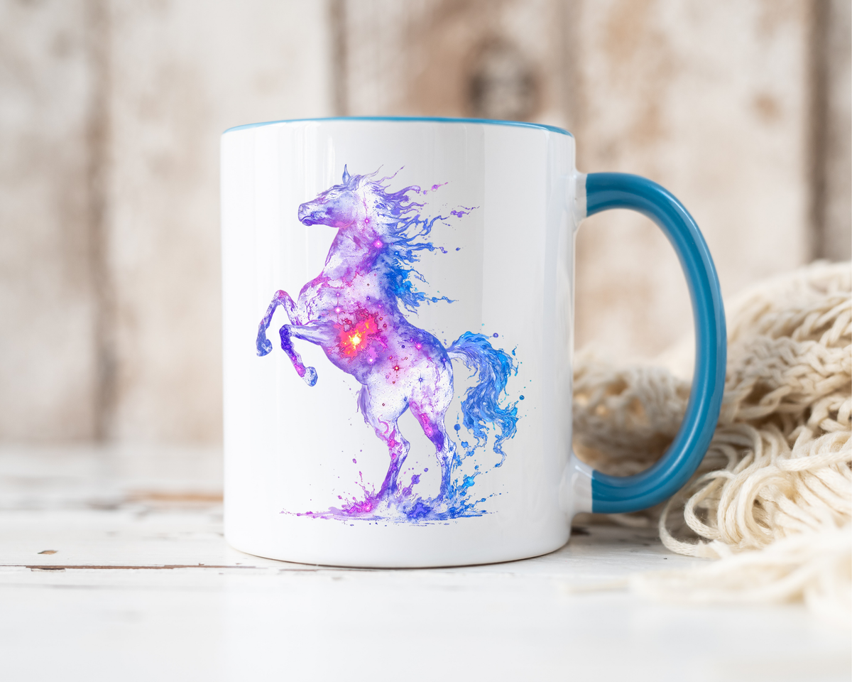 Galaxy Horse Mug, Cosmic Horse Coffee Mug, Horse Lover Gift, Celestial Horse Cup, Equestrian Mug, Fantasy Horse Art, Horse Mom Gift