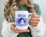 Funny Introvert Mug, Social Anxiety Coffee Mug, Deep Thinker Gift, Sarcastic Humor Cup, Emotional Ocean Mug, Mental Health Gift