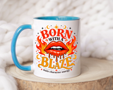 Born With a Blaze Coffee Mug, Main Character Energy Mug, Fiery Lips Aesthetic Cup, Bold Attitude Gift for Women, Trendy Coffee Mug