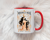 Moonlit Muse Coffee Mug, Celestial Goddess Art Mug, Mystic Moon Aesthetic Cup, Boho Spiritual Gift for Women, Cosmic Soul Coffee Mug