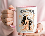 Moonlit Muse Coffee Mug, Celestial Goddess Art Mug, Mystic Moon Aesthetic Cup, Boho Spiritual Gift for Women, Cosmic Soul Coffee Mug
