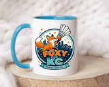 Kansas City Badminton Mug, Foxy for KC Coffee Cup, Funny Shuttlecock Lover Gift, KC Sports Fan Mug, Badminton Player Present