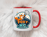 Kansas City Badminton Mug, Foxy for KC Coffee Cup, Funny Shuttlecock Lover Gift, KC Sports Fan Mug, Badminton Player Present