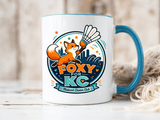 Kansas City Badminton Mug, Foxy for KC Coffee Cup, Funny Shuttlecock Lover Gift, KC Sports Fan Mug, Badminton Player Present