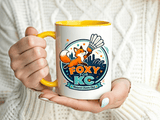 Kansas City Badminton Mug, Foxy for KC Coffee Cup, Funny Shuttlecock Lover Gift, KC Sports Fan Mug, Badminton Player Present